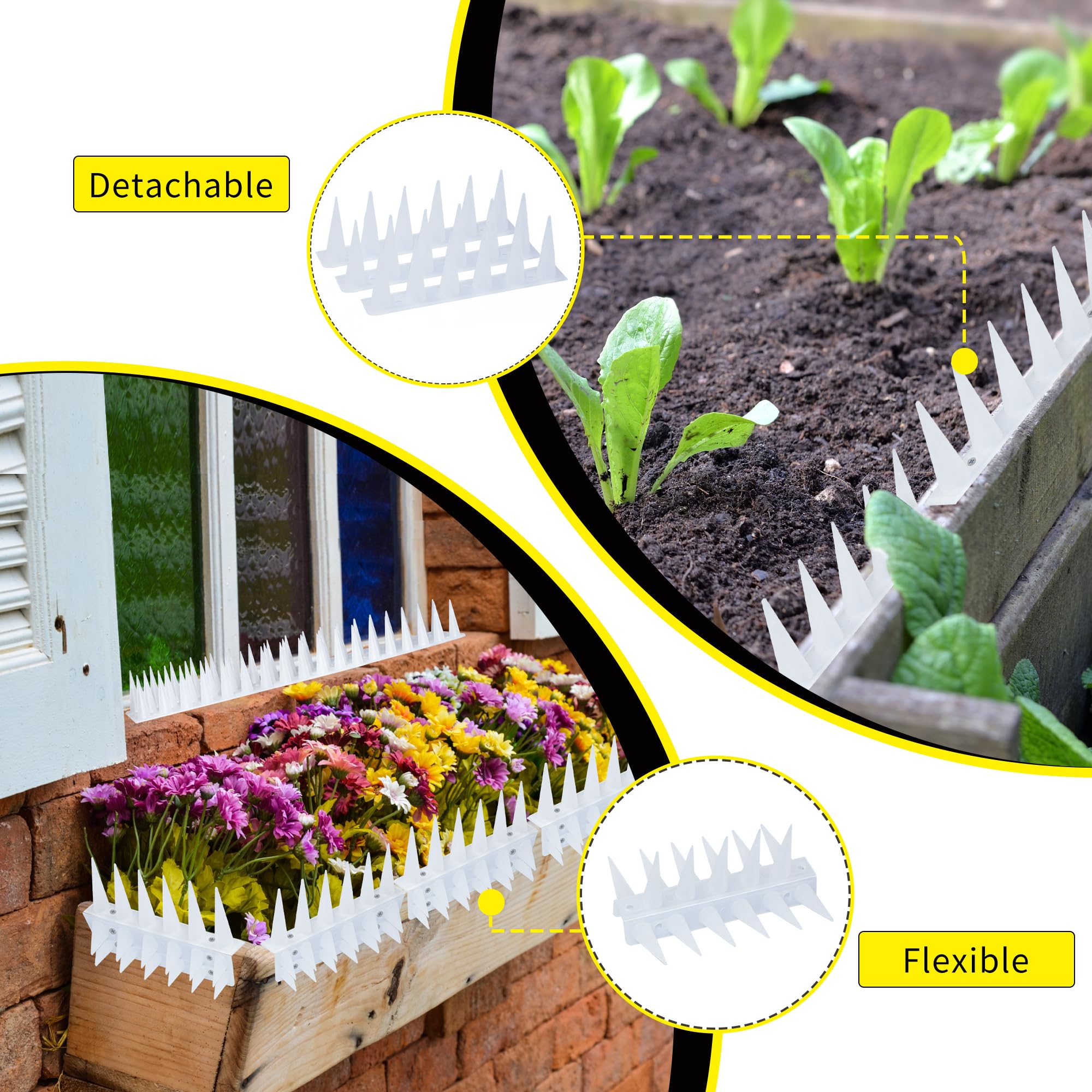 KOKMEYA Spikes with screws and ties offer flexible mounting.