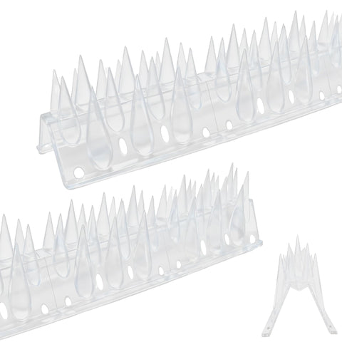 KOKMEYA Bird Spikes Clear 22 Pack deters perching while preserving roof aesthetics.