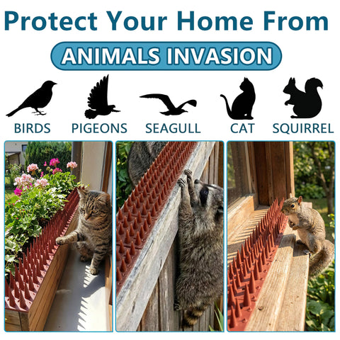 KOKMEYA spikes deter cats and raccoons around trash and gardens.