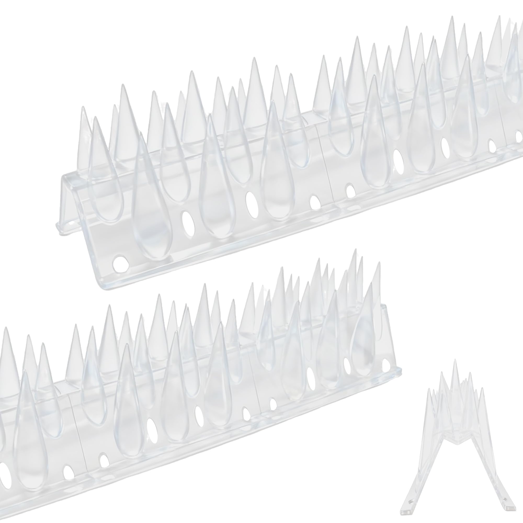 KOKMEYA Bird Spikes with M-shape design deter birds from roof edges