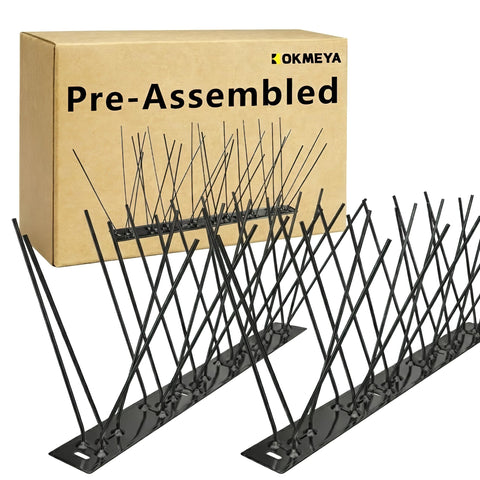 KOKMEYA outdoor bird spikes installed to deter birds from perching