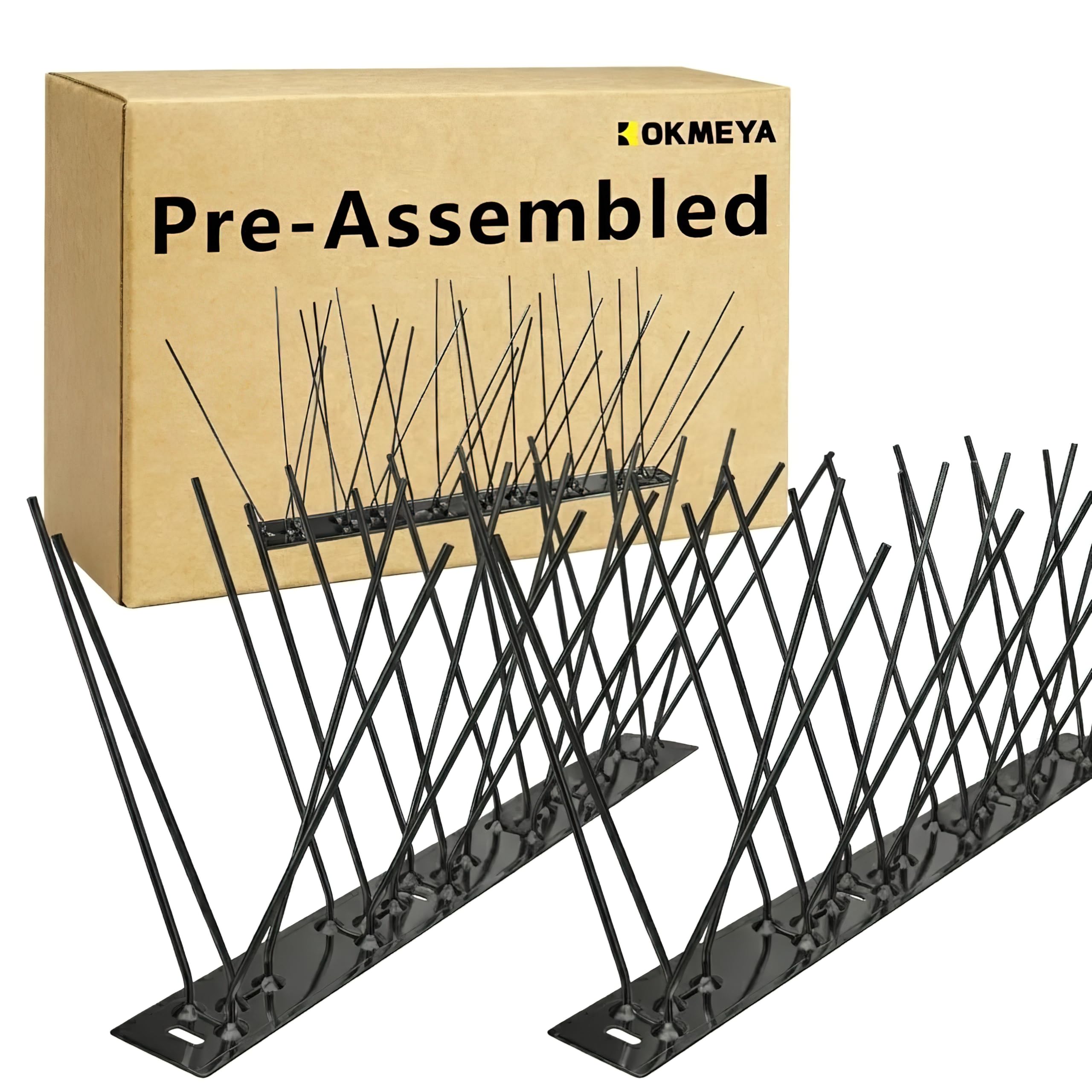 KOKMEYA bird spikes installed outdoors deter perching on ledges