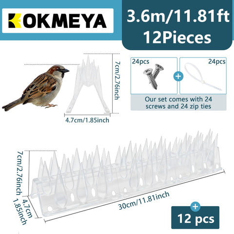 KOKMEYA Bird Spikes overhang installation kit secures eaves easily