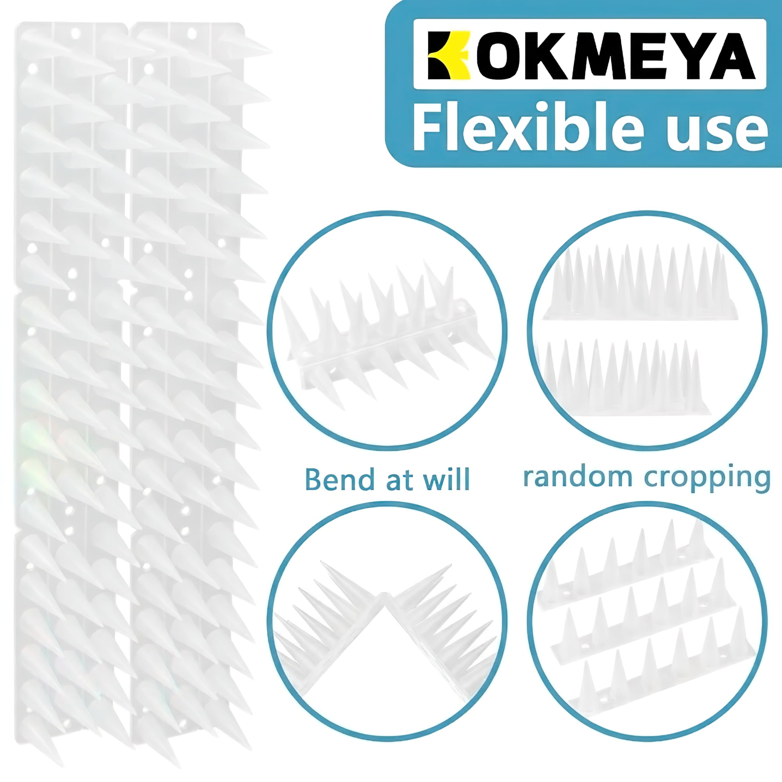 KOKMEYA Bird Spikes remove safely without damaging surfaces.