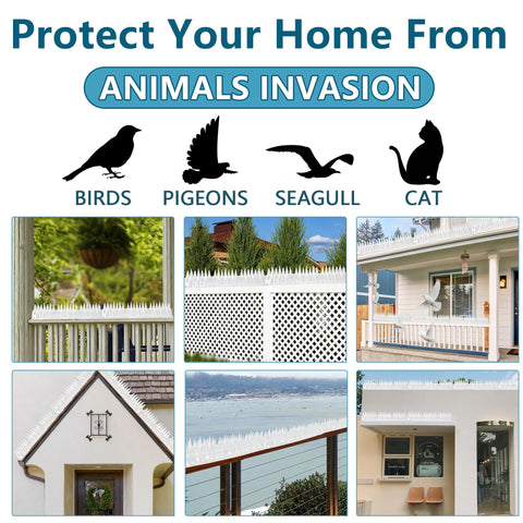 KOKMEYA Bird Spikes total coverage near 11.8 feet for larger installations