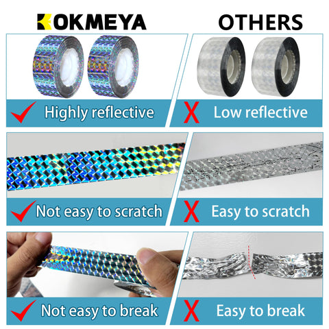KOKMEYA decorative tape adds color while deterring birds.