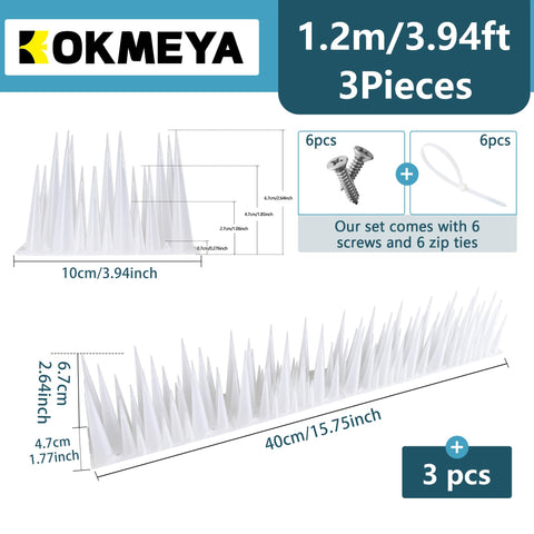 KOKMEYA 1.2m tall four-stage spikes deterring nesting outdoors