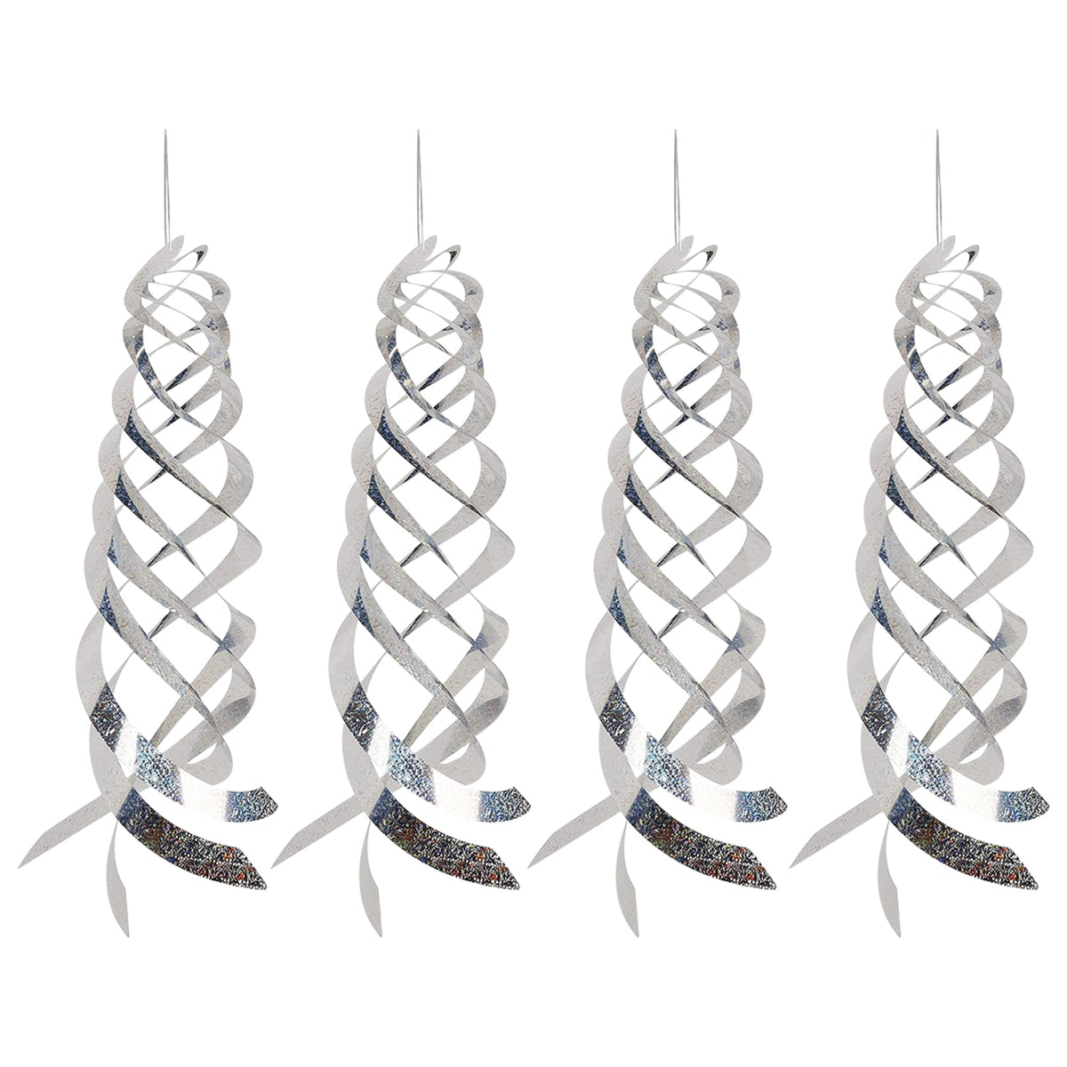 KOKMEYA spiral reflective bird repellent hanging ornament deters birds in sunny gardens