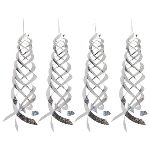 KOKMEYA spiral reflective bird repellent hanging ornament deters birds in sunny gardens