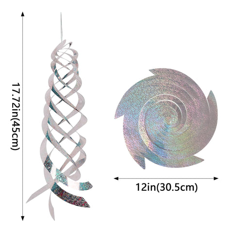 KOKMEYA spiral reflector rotates with wind for yard safety