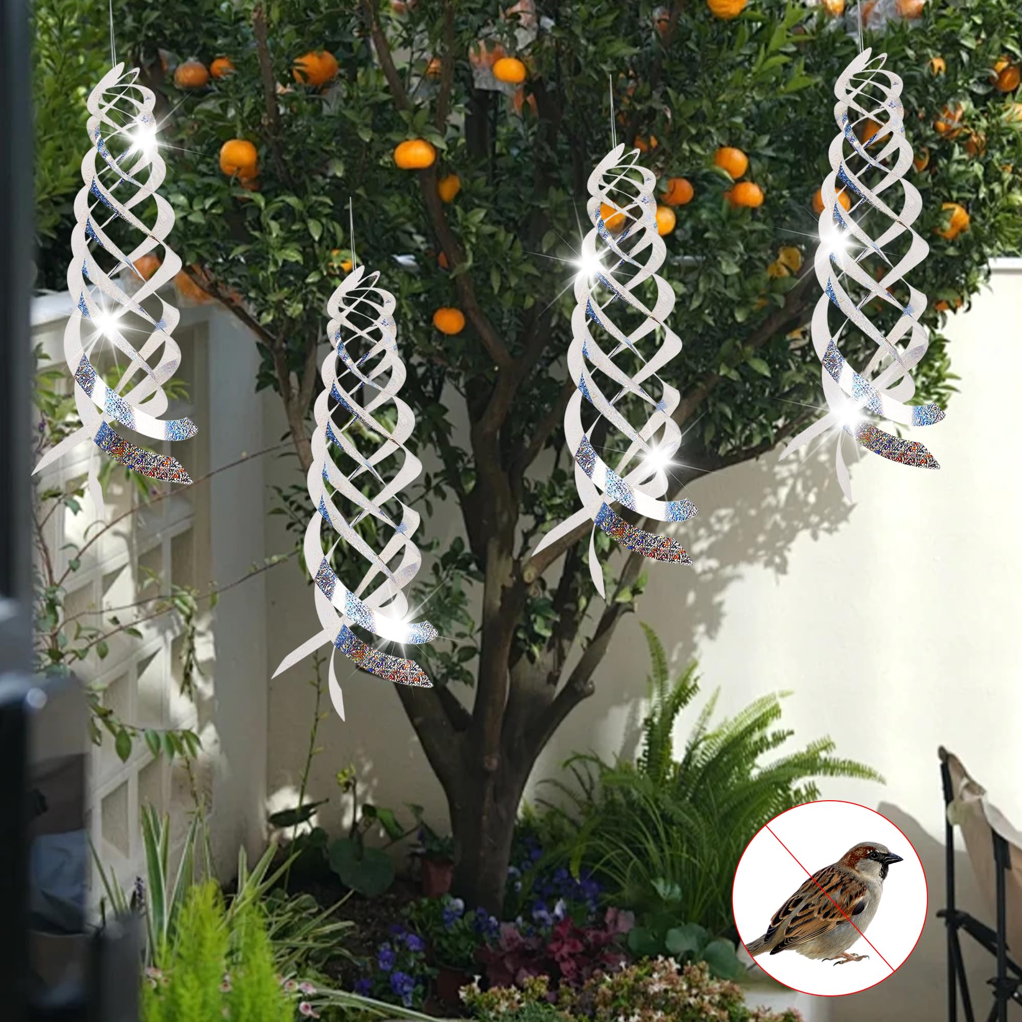 KOKMEYA easy-install bird deterrent hangs anywhere with breeze