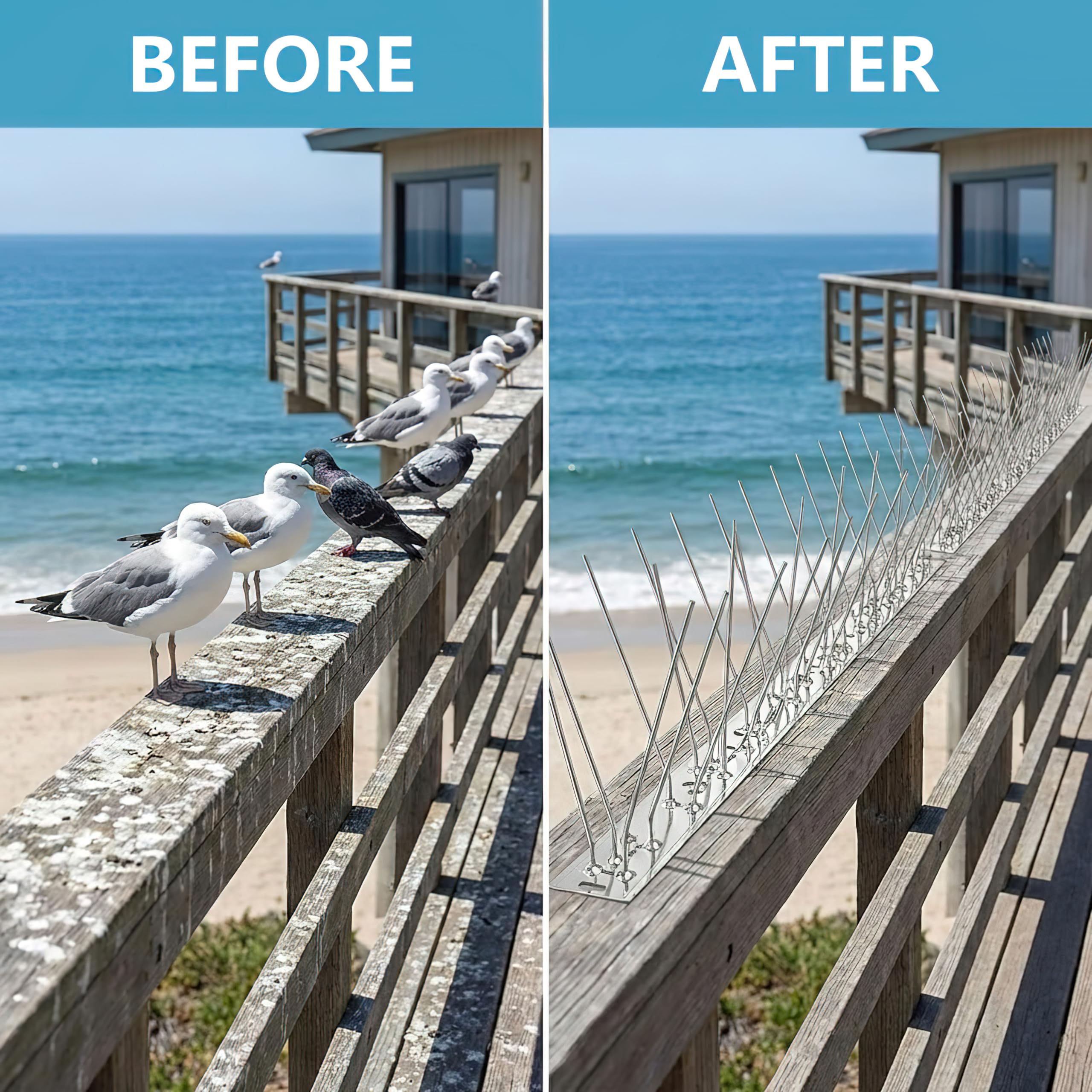 KOKMEYA weatherproof spikes endure outdoor conditions for long-lasting deterrence