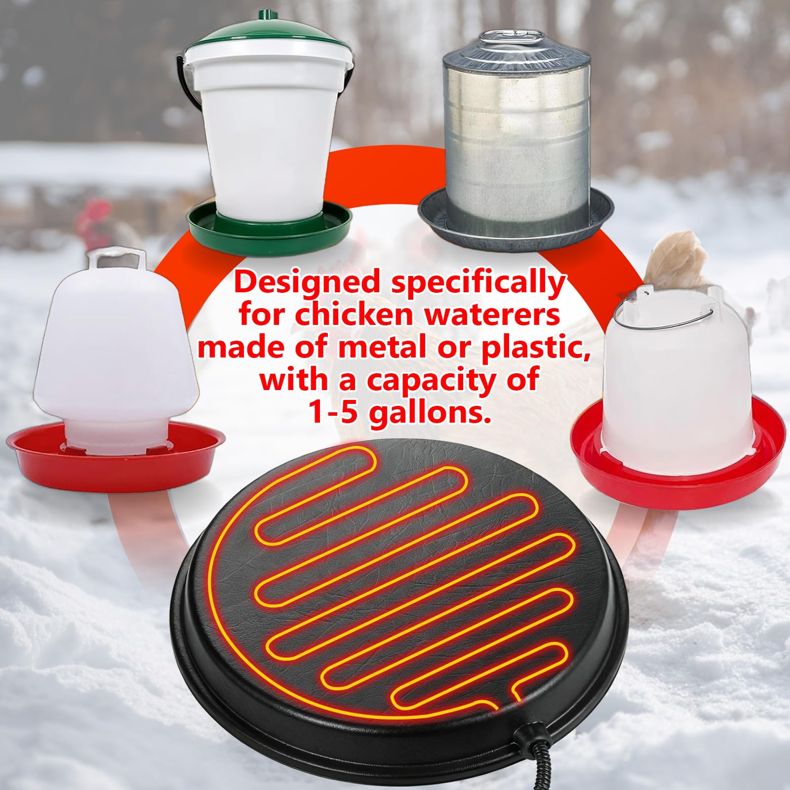 Kokopro fits 14-inch waterers to simplify coop hydration in freezing temps.