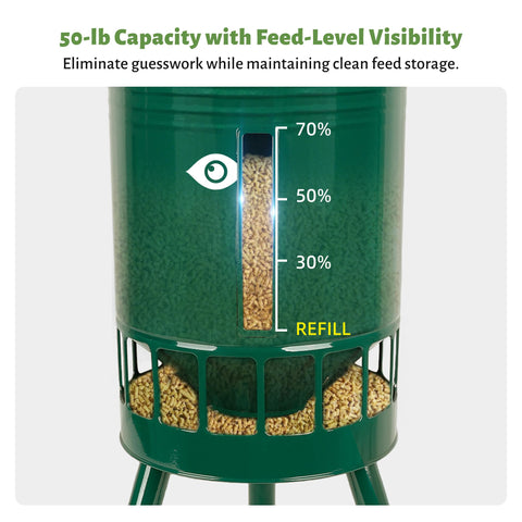 16 smooth-edged feeding ports reducing injury risk