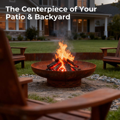 KOL Fire Pit ideal for outdoor gatherings on patios, decks, and backyards.