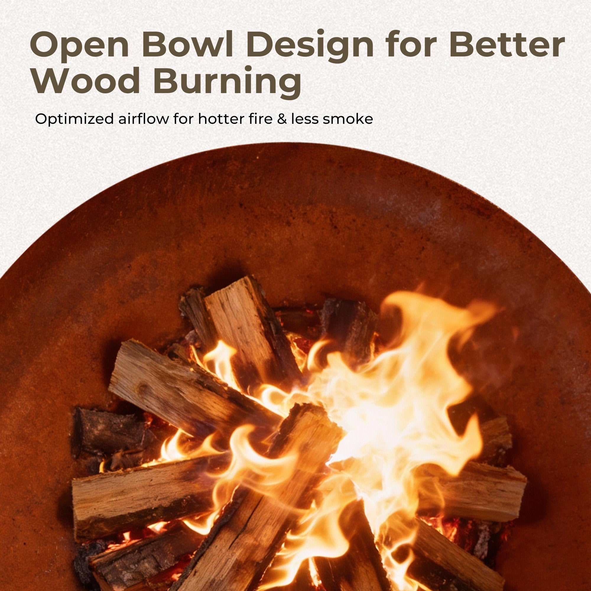 KOL Fire Pit easy assembly with minimal tools for quick setup.