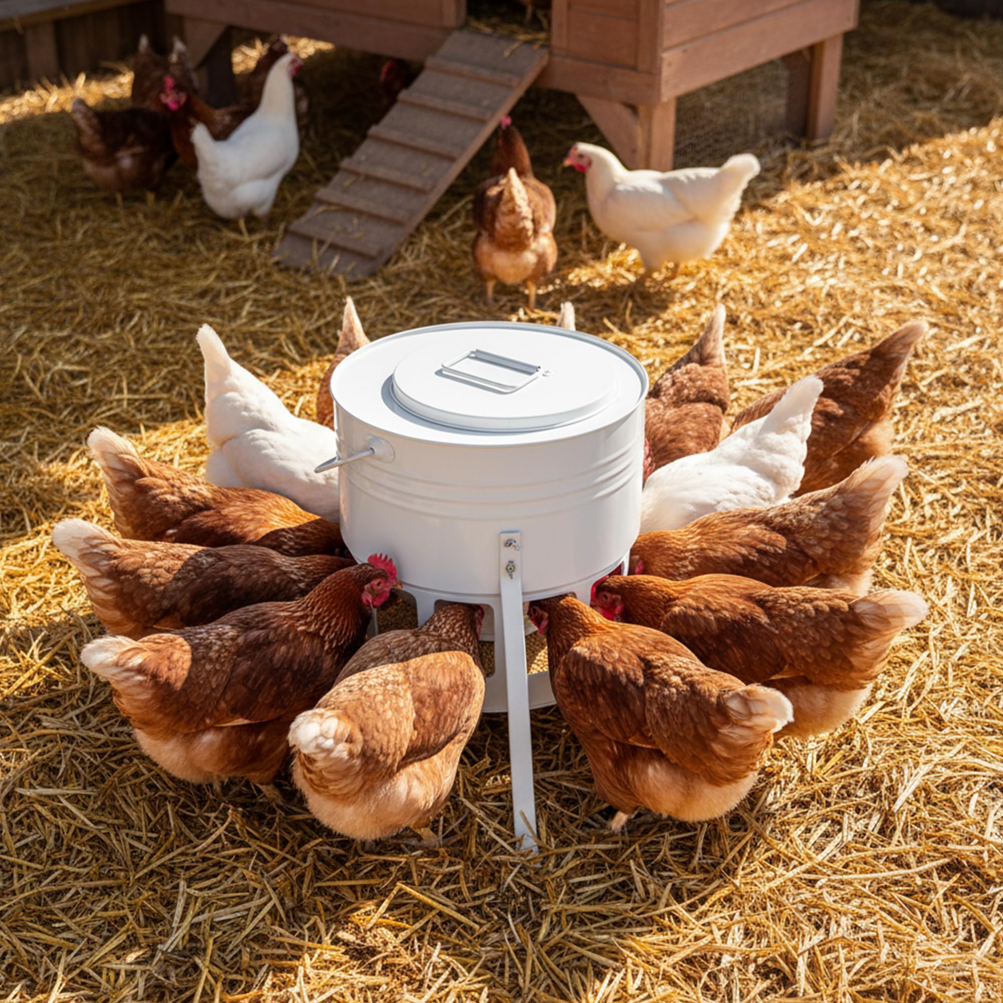 12-port layout suits small to mid-sized flocks efficiently.