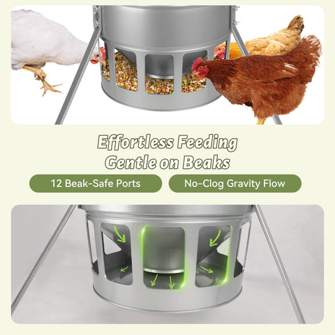 KOL metal feeder features rust-proof powder coating for outdoor durability.