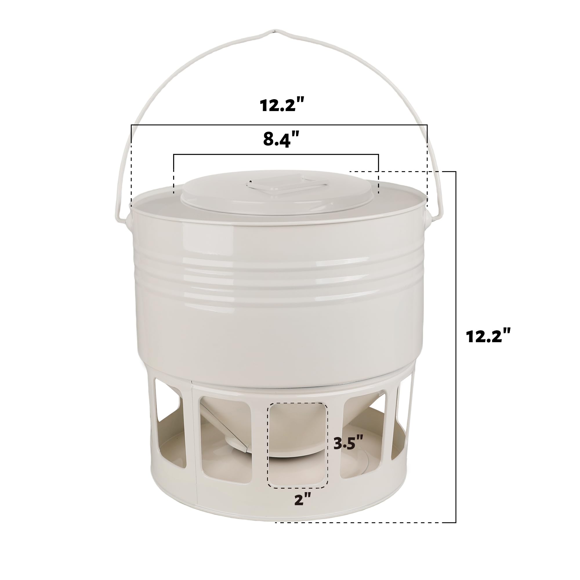 KOL no-installation setup attaches easily to coop, fence, or rafters