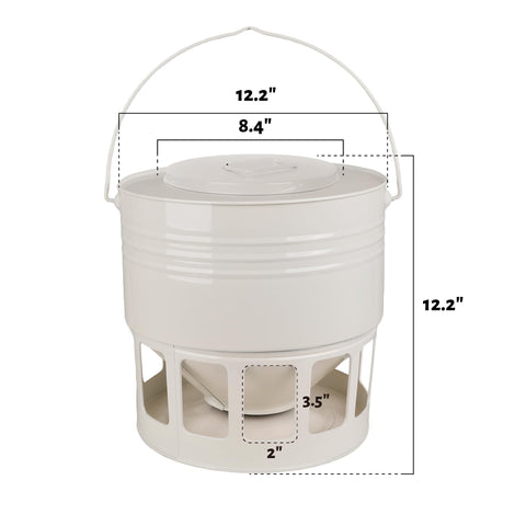 KOL no-installation setup attaches easily to coop, fence, or rafters