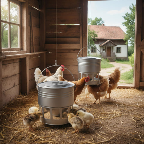 KOL rust-proof metal feeder with powder coating in coop
