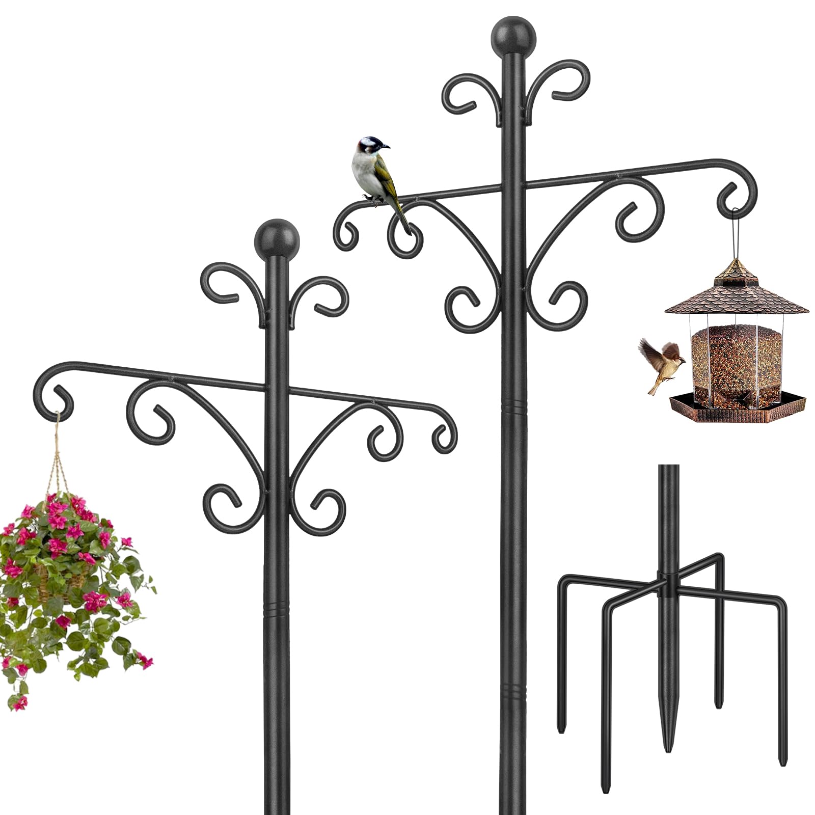 Kolako Shepherds Hook 76-inch height extension for versatile outdoor displays.