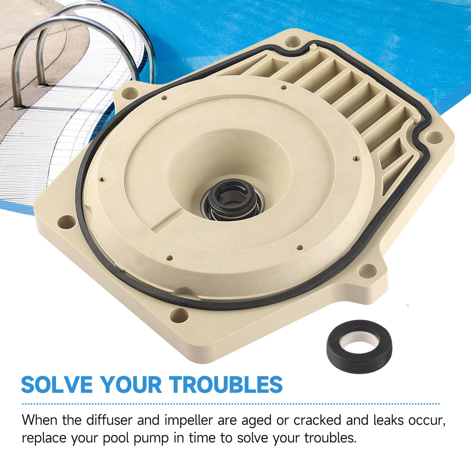 Kolasina seal plate installation scene shows easy pump swap.