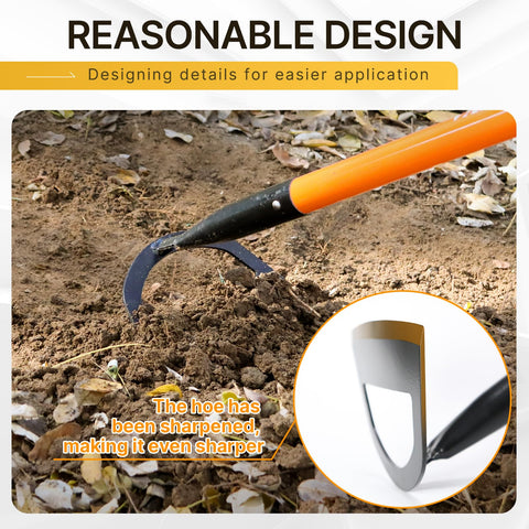 KOLEIYA 8-3-inch blade slices through tough weeds and roots quickly.