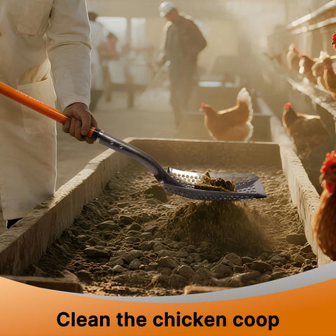 KOLEIYA chicken coop shovel for sifting litter and waste safely in coop