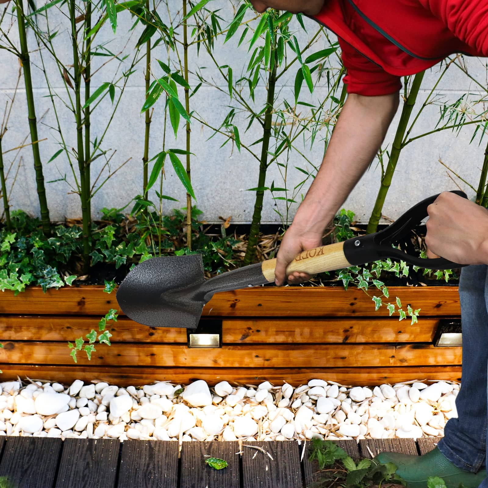 KOLEIYA ergonomic D handle reduces grip fatigue during long tasks.
