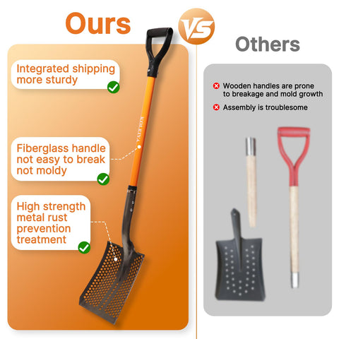 KOLEIYA ergonomic fiberglass handle for reduced fatigue during extended use