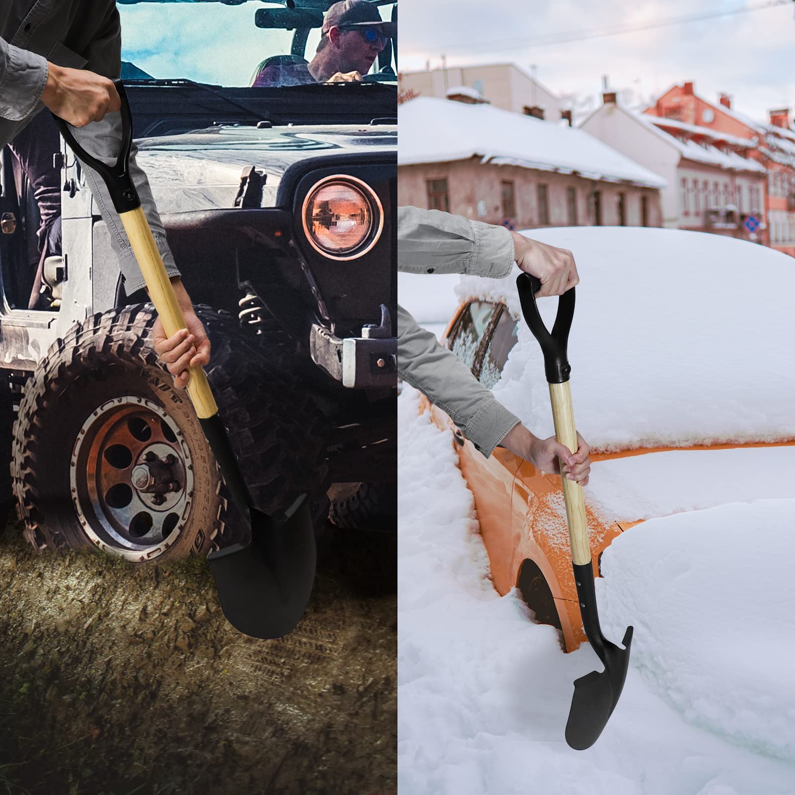 KOLEIYA shovel handles gravel, compost, and material transfer efficiently