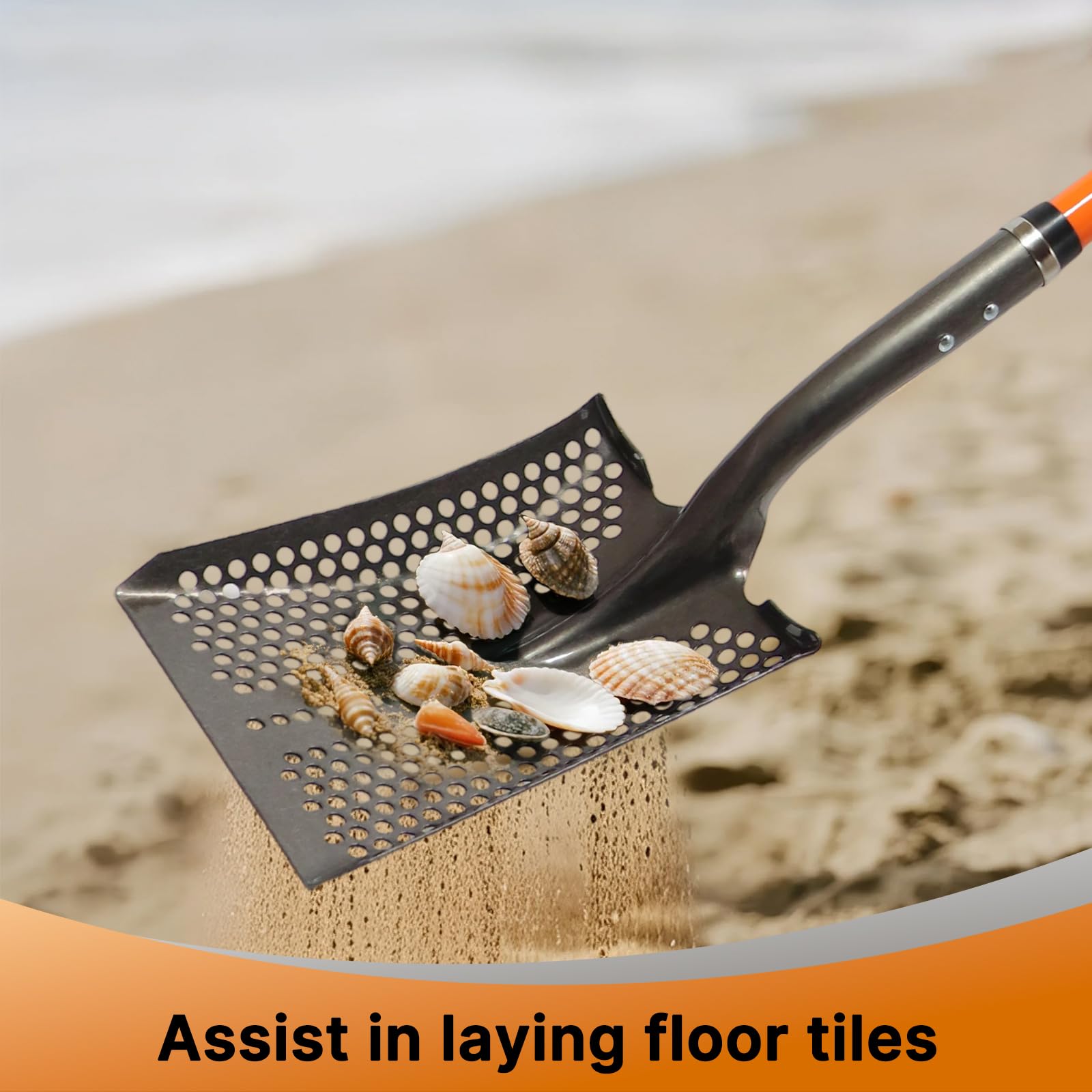 KOLEIYA heavy-duty slotted shovel with metal blade for quick debris separation