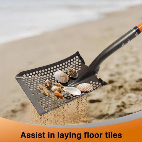 KOLEIYA heavy-duty slotted shovel with metal blade for quick debris separation