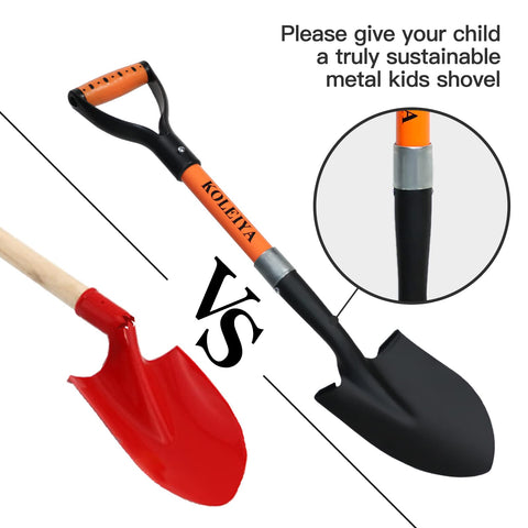 KOLEIYA Kids Shovel compact design fits narrow spaces.