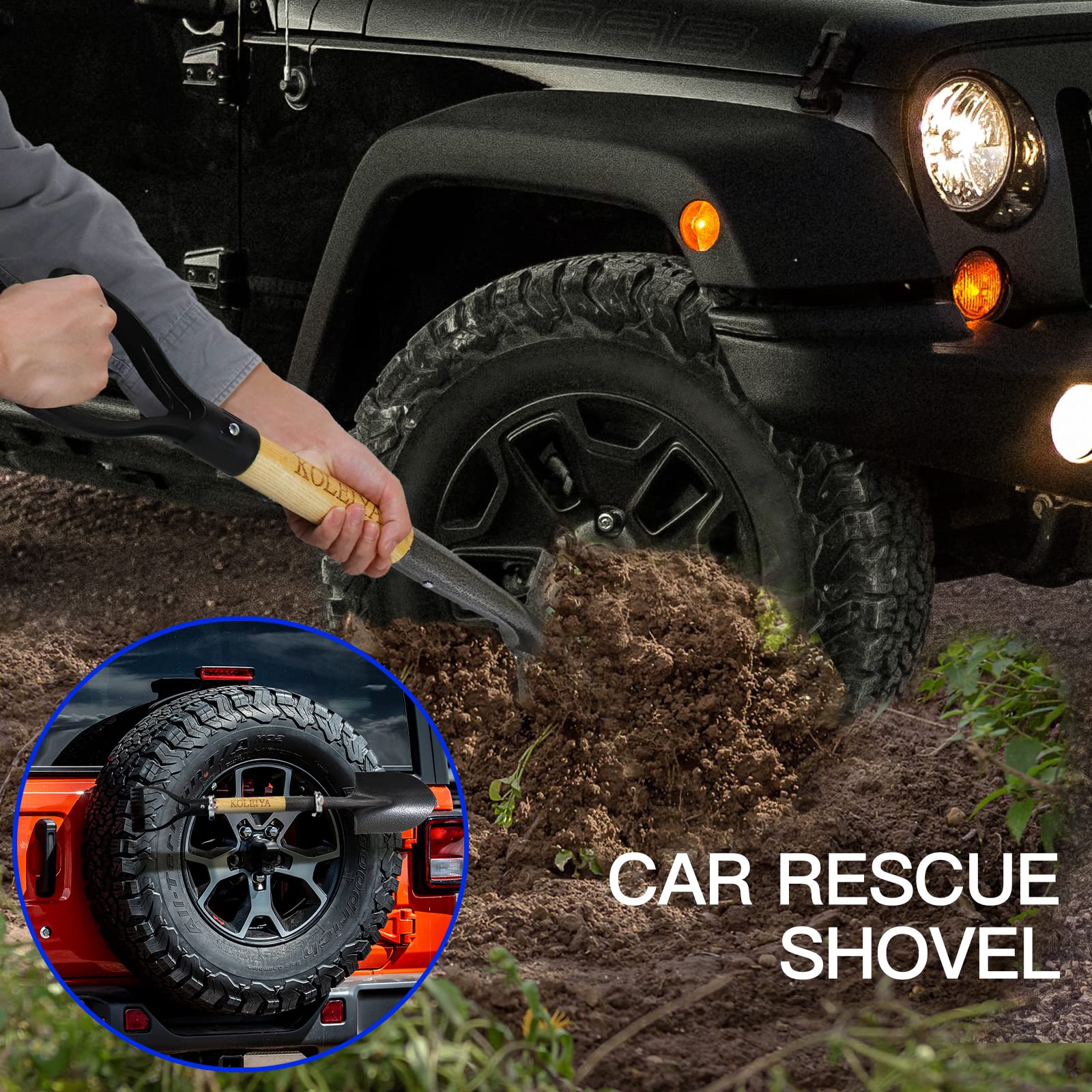 KOLEIYA short handle provides extra leverage in tight spaces.