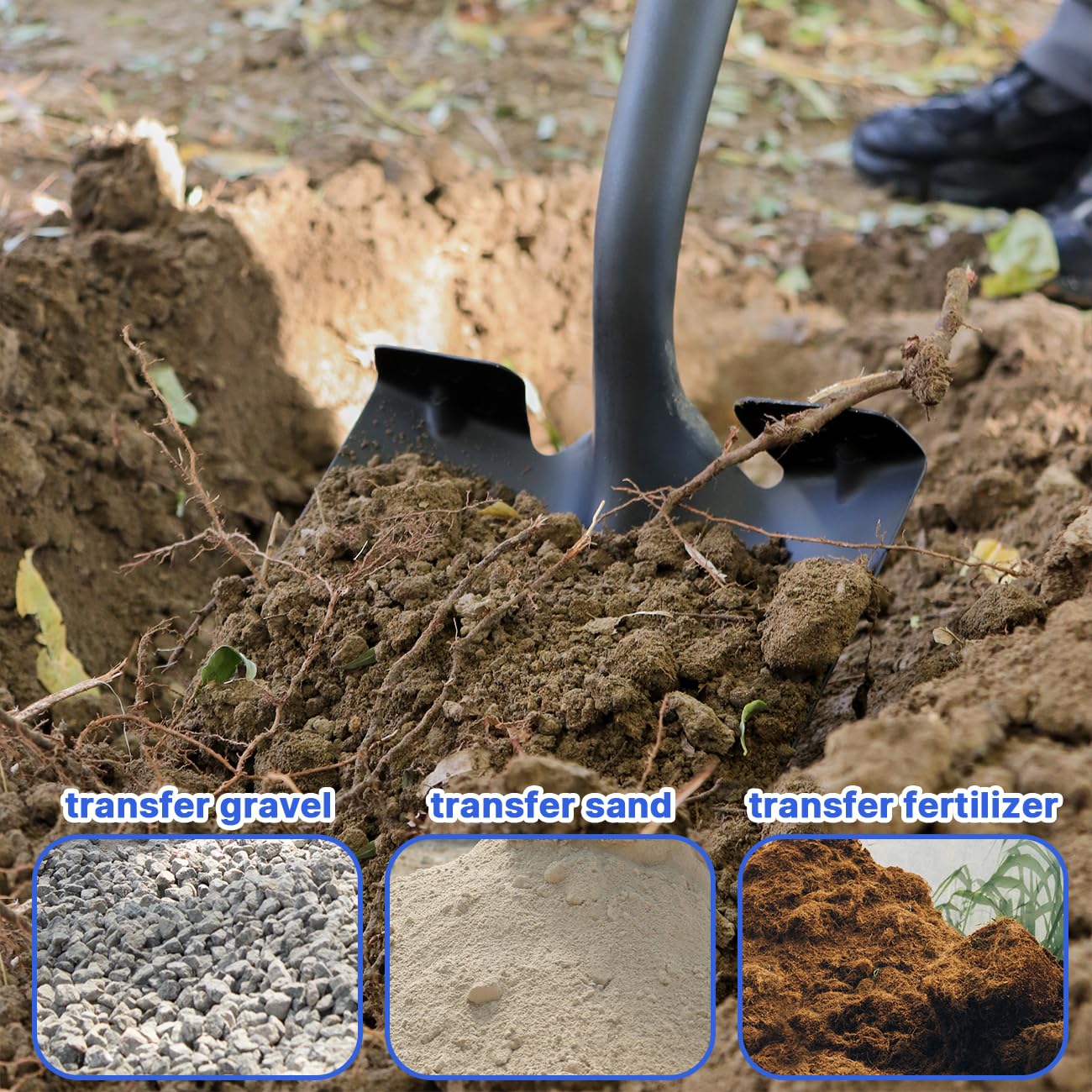 KOLEIYA shovel anti-slip sleeves ensuring secure grip during use