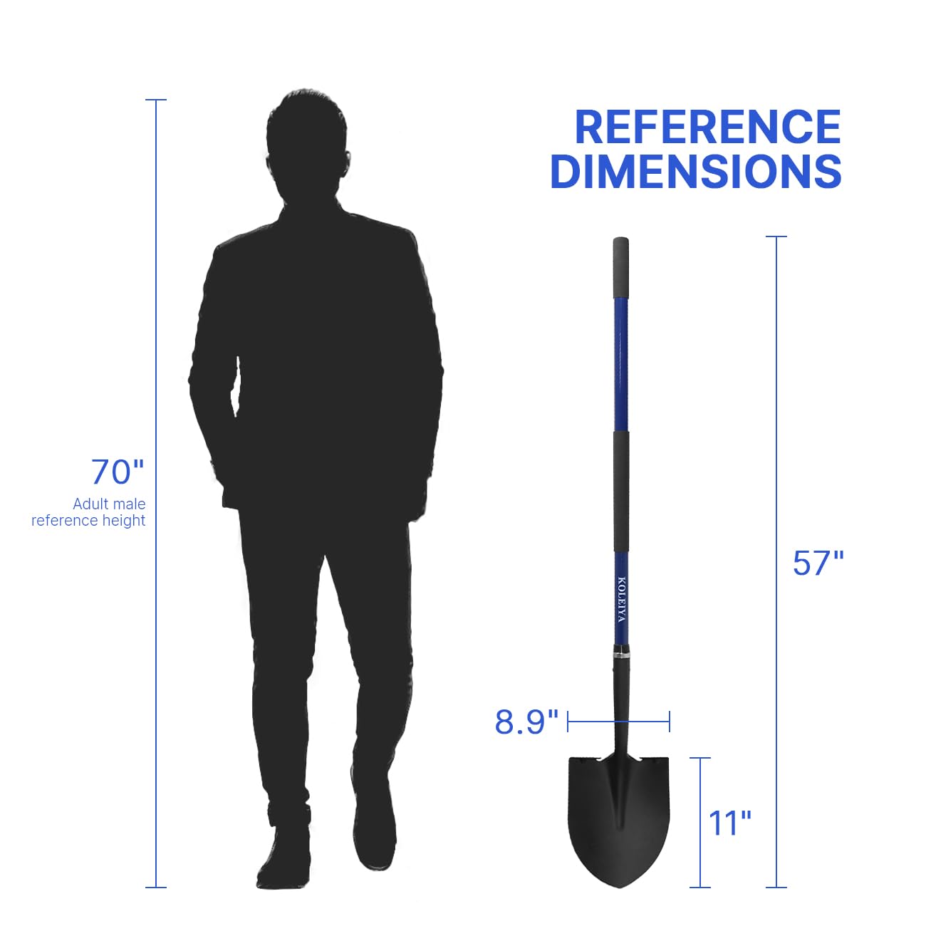 KOLEIYA shovel in soil use demonstrating versatile all-terrain performance