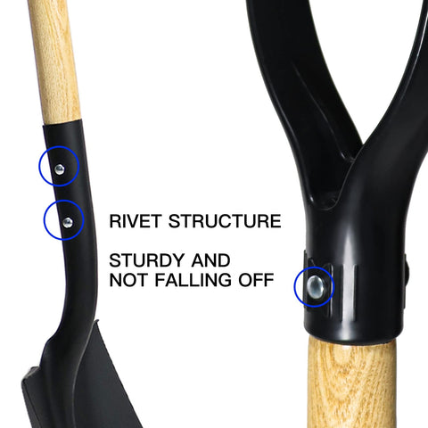 KOLEIYA steel shovel head round point designed for tough soil