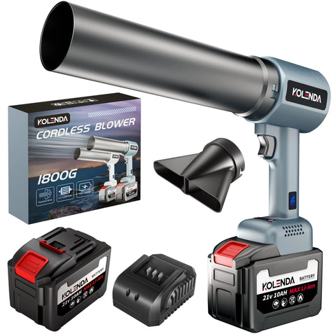 KOLENDA handheld cordless car dryer with turbo motor for quick drying and debris removal.