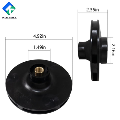 KOLEOLL 073130 impeller side profile showing durable construction for reliable flow.