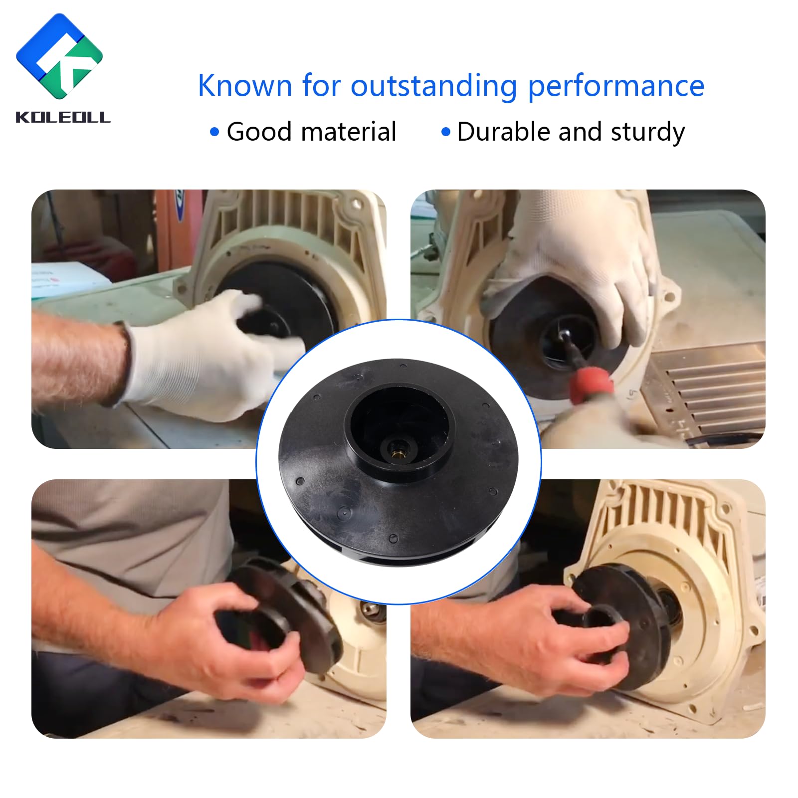 KOLEOLL 073130 impeller test-ready surface supports consistent pump performance.
