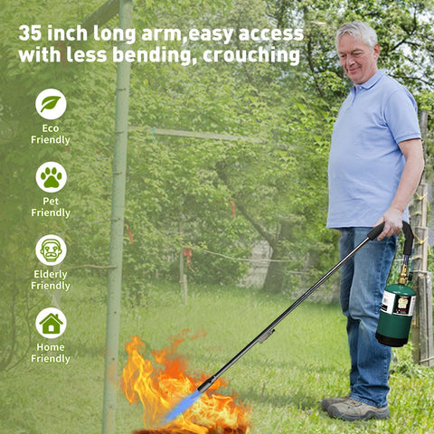 KOMAN weed torch design offers chemical-free weed control.