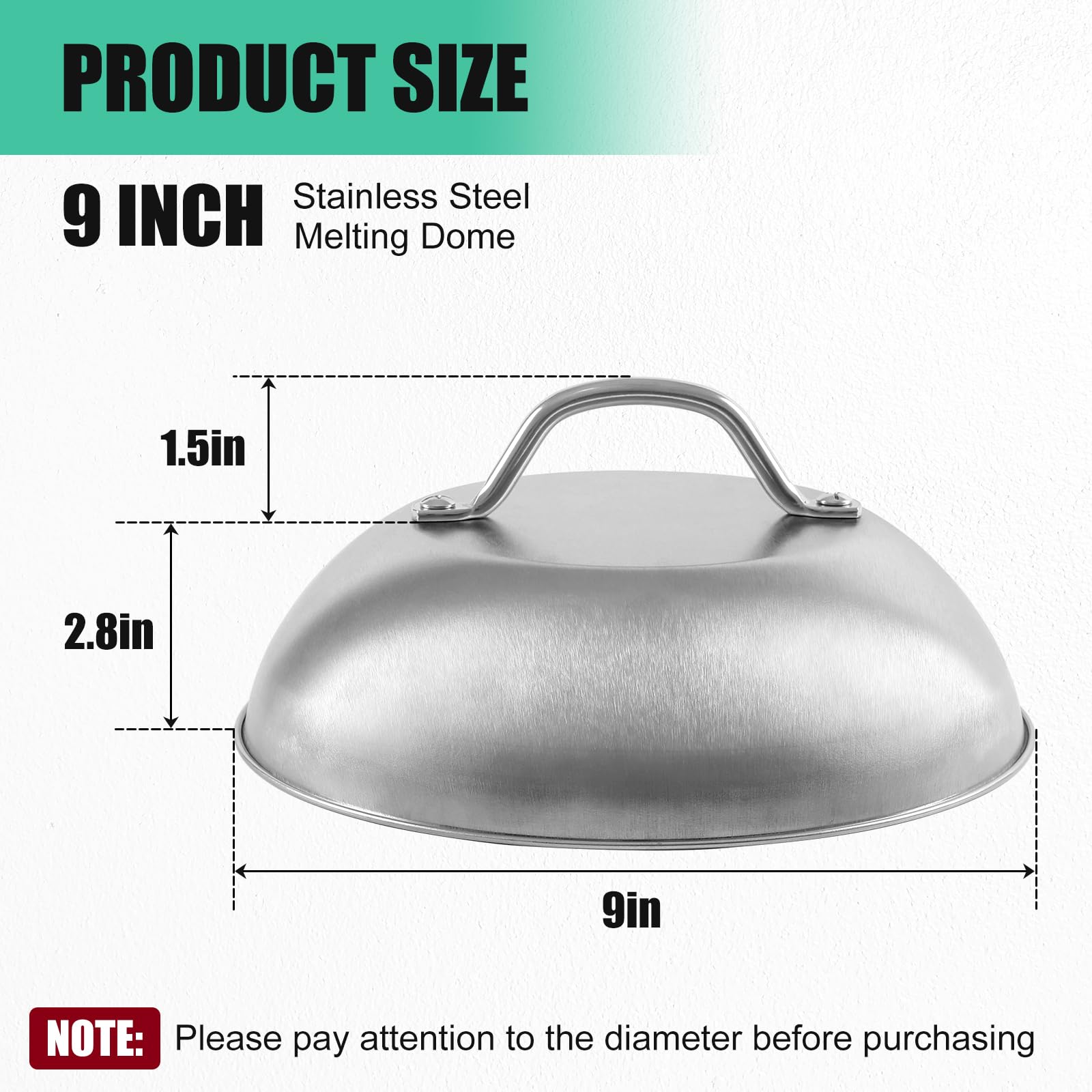 Komokeru 6mm stainless steel dome resists rust during outdoor grilling.