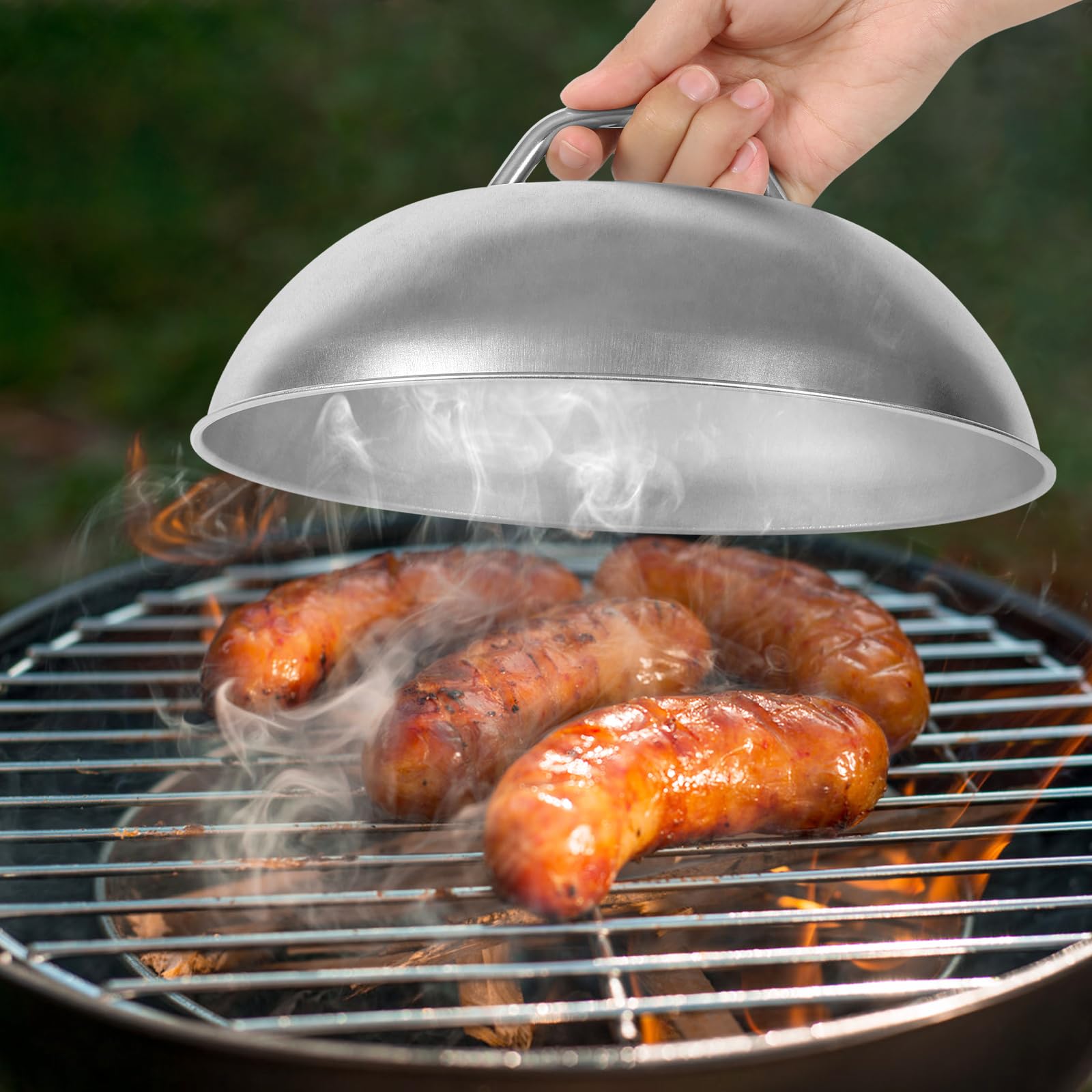 Komokeru indoor-outdoor dome complements flat-top griddles and barbecues.