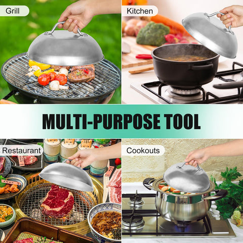 Komokeru dome keeps foods warm and clean away from the pan.