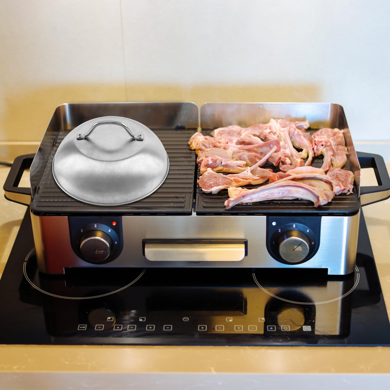 Komokeru restaurant-grade stainless steel dome is dishwasher-safe.