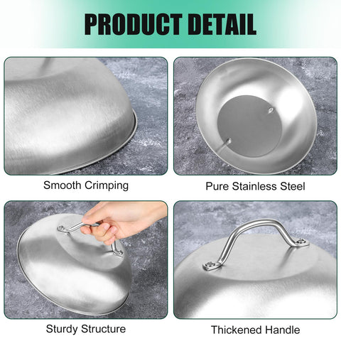 Komokeru rolled-edge dome with ergonomic grip for safe handling.