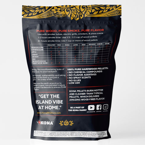 Kona Hickory wood pellets 1lb for bold indoor smoke flavor