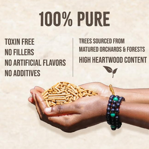 Kona Pecan Wood Pellets resealable bag preserving freshness.
